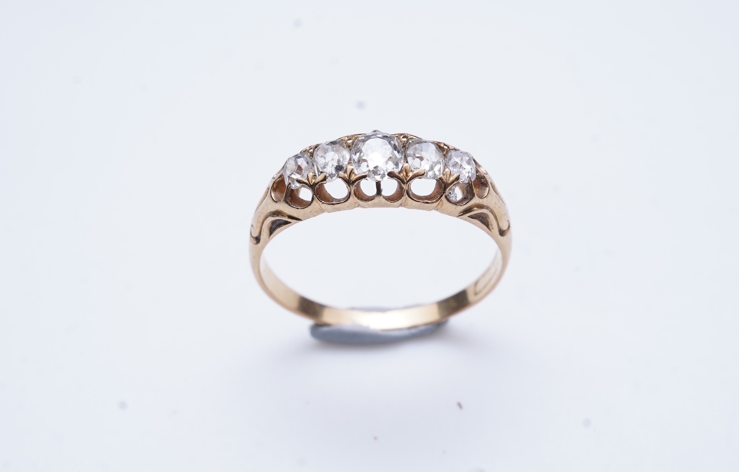 A five-stone diamond ring, late 19th century